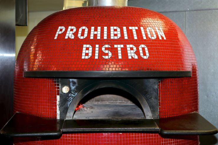Harrys Prohibition Bistro Interior pizza oven